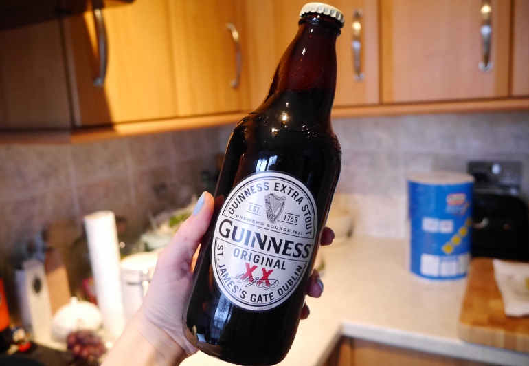 Blogger with Guinness